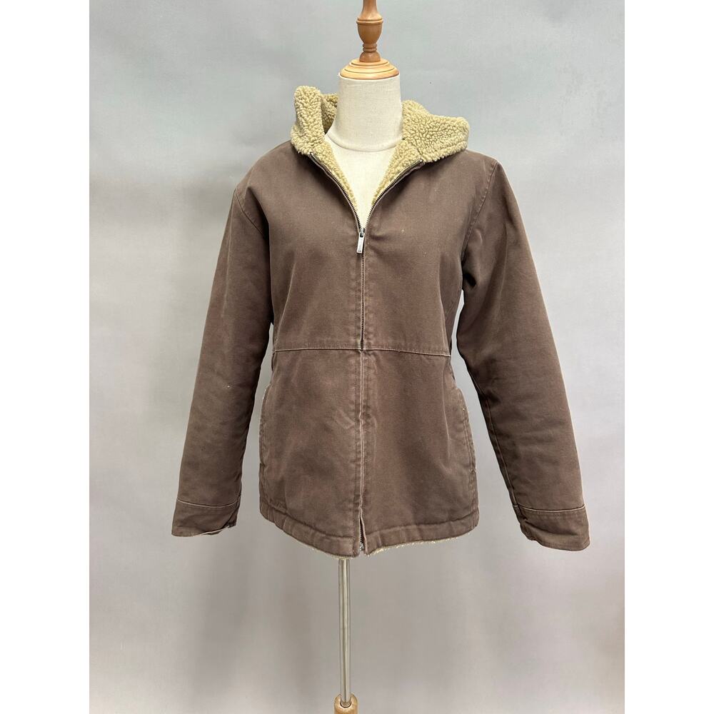 Vintage Dri Duck Roper Brown‎ Canvas Sherpa Lined Coat Women’s Size Large